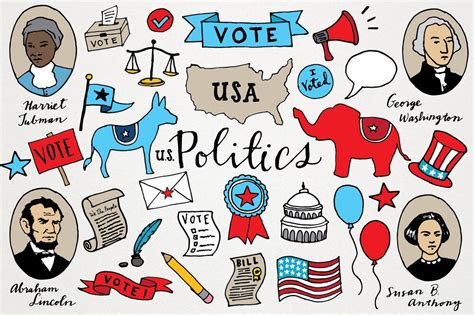 Political Clipart Voting clip art republican democrat