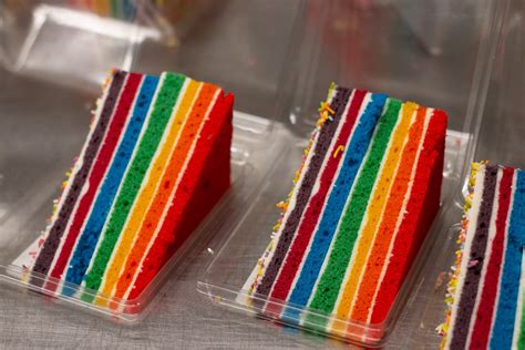 Rainbow Cake Slice - La Creme Patisserie