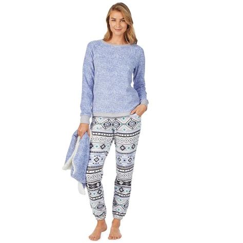 Women's Cuddl Duds 3-Piece Fleece Pajama Set | Kohls Pajama Top, Pajama ...