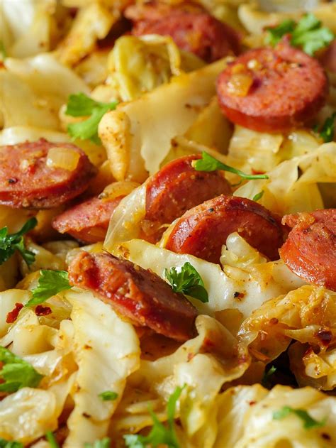 Fried Cabbage and Kielbasa Skillet | Recipe | Keilbasa recipes ...