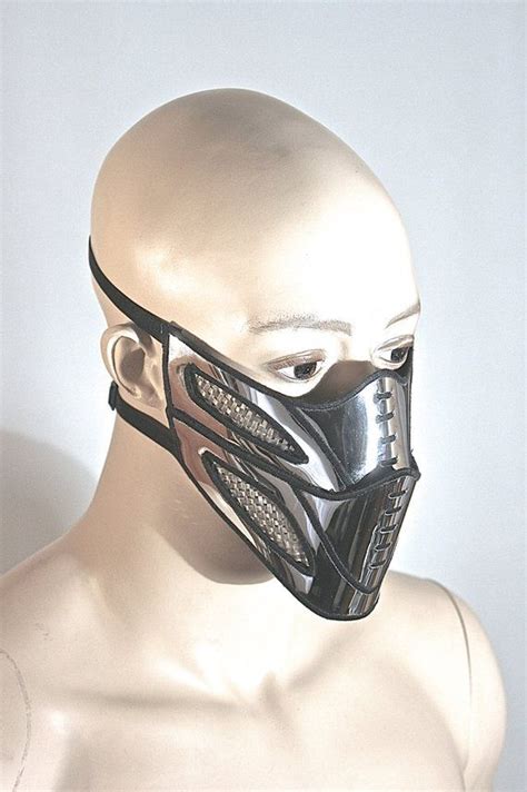 Futuristic Face Mask Masquerade Mouth Mask Chrome Facemask - Etsy | Futuristic mask, Bane mask ...