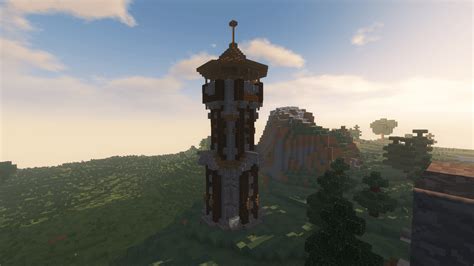 Watch Tower i built in a multiplayer survival server. : r/Minecraft