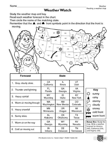 Reading A Weather Map Worksheet 4th Grade - Time Zones Map