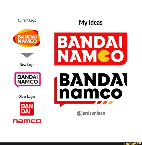 Current Logo BANDAI NAMCO My Ideas BANDAI NAMEO New Logo BANDAI NAMCO ...