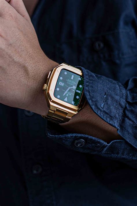 Luxury Metal Apple Watch Case - Gold Plated - Mhiraje