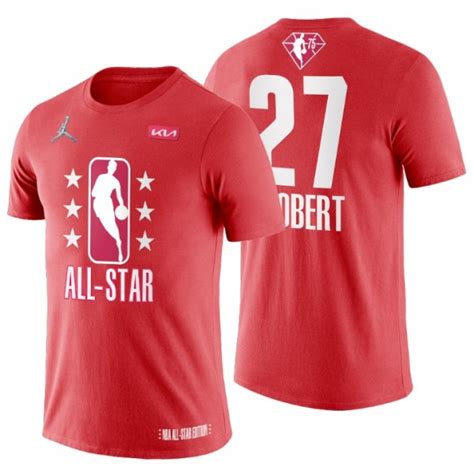 Utah Jazz Rudy Gobert 2022 NBA All-Star Maroon 75ème T-shirt - Magasin ...