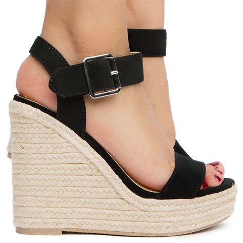 DELICIOUS Burst Wedge heel FD BURST-S-BLK - Shiekh