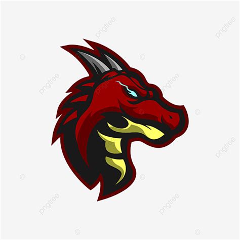 Dragon Mascot Vector Hd Images, Red Dragon Mascot Logo, Monster, Animal, Mascot PNG Image For ...