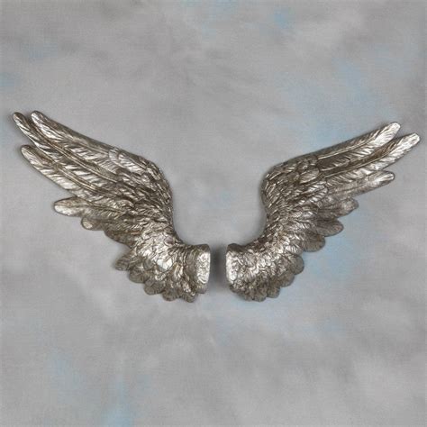 Large Silver Angel Wings Wall Decor/Wall Art: Amazon.co.uk: Kitchen & Home | Angel wings wall ...