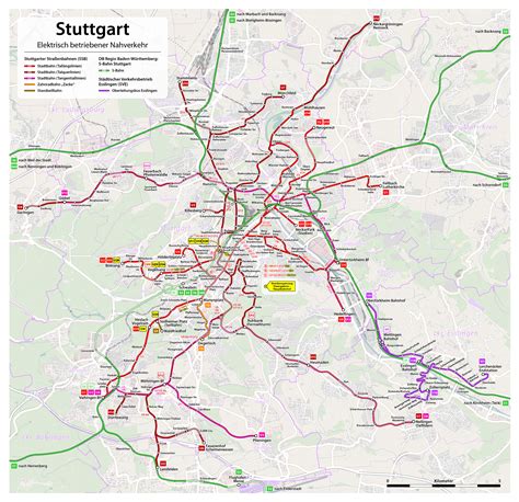 Large detailed bus map of Stuttgart city | Stuttgart | Germany | Europe | Mapsland | Maps of the ...