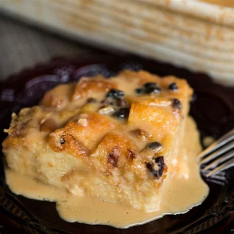 Classic Bread Pudding with Vanilla Caramel Sauce ⋆ Real Housemoms