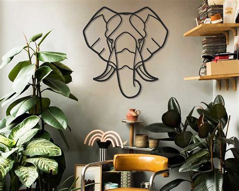 Metal Elephant Wall Art Metal Wall Decor Metal Elephant | Etsy