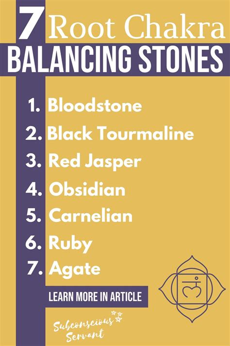 7 Powerful Stones For A Well Balanced Root Chakra | Root chakra, Chakra ...