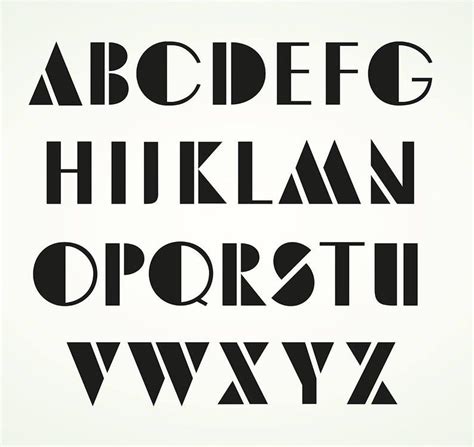 Art Deco Fonts Letter Alphabet