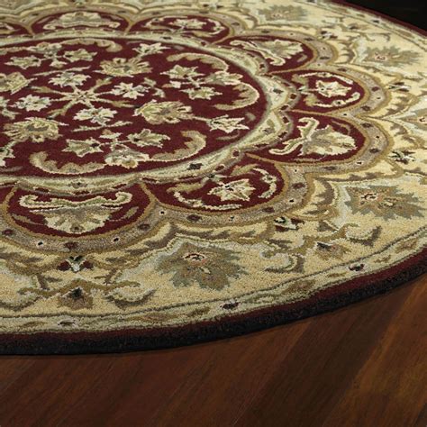 Kaleen Tara Rounds Burgundy Leonardo-06 7706-04 Area Rug | Free Shipping