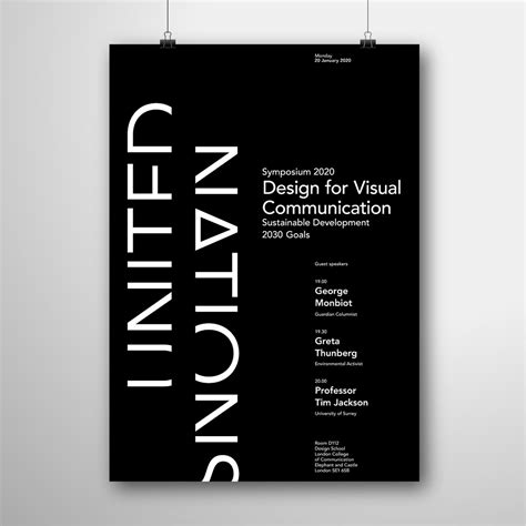 Typographic hierarchy poster on Behance