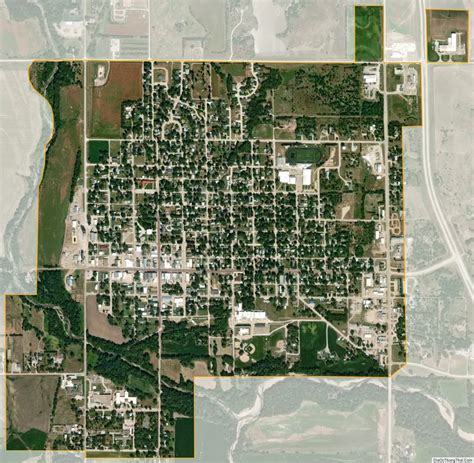 Map of Hebron city, Nebraska - Thong Thai Real