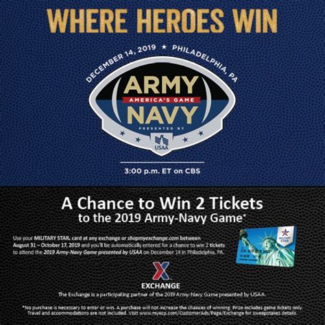 Shop, win, cheer! Exchange giving away tickets to Army-Navy Game ...