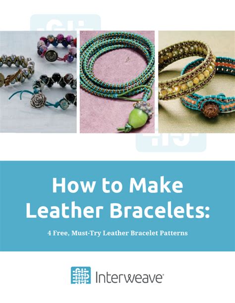 4 Free Leather Bracelet Patterns | Beading, Free Beading Patterns ...