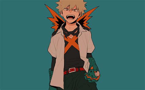 Download Bakugou Katsuki stands confidently with a determined look ...