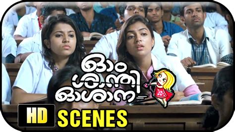 Om Shanti Oshana Movie Scenes HD | Nazriya's professor demise of ...