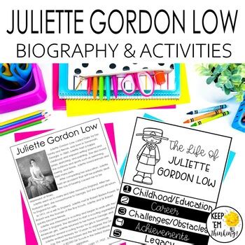 Juliette Gordon Low Biography & Reading Response Activities | Digital ...