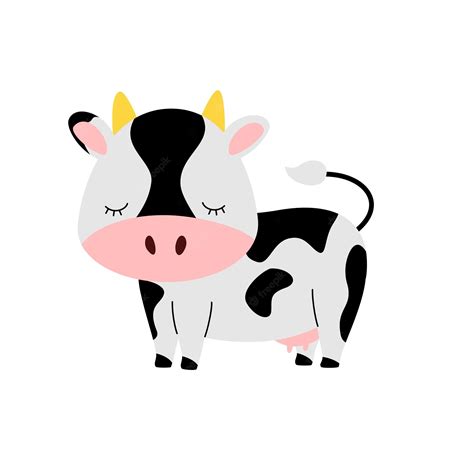 Premium Vector | Vector illustration of cute cow