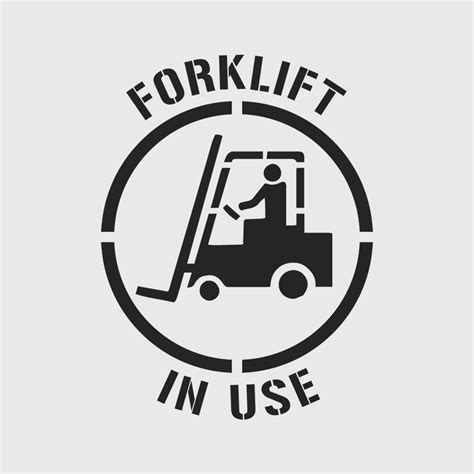 Forklift In Use Stencil | Stencils Australia