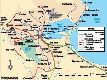 Tunis - city map | Country profile | Railway Gazette International