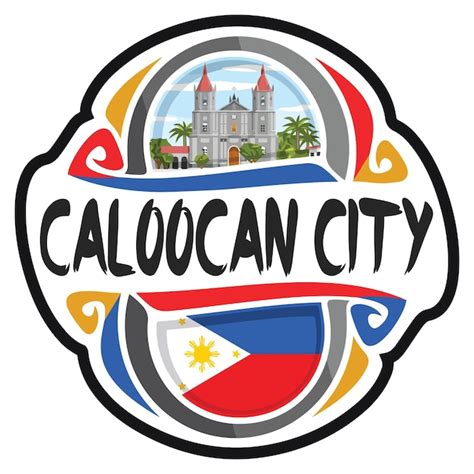 Premium Vector | Caloocan City Philippines Flag Travel Souvenir Skyline ...