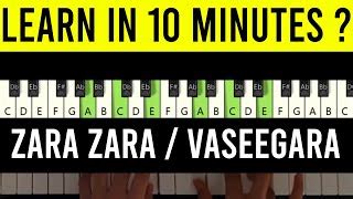 Zara Zara Piano Tutorial with Notes | Vaseegara Keyboard Lesson | Zara Zara Bahekta Hai Chords ...