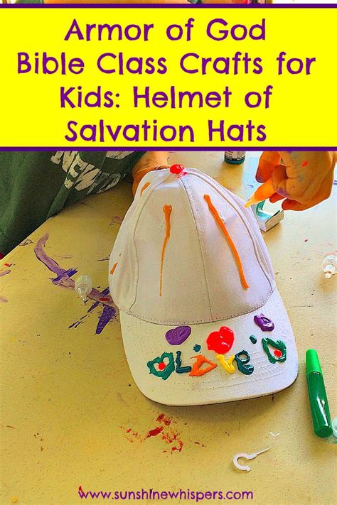 Armor of God Bible Class Crafts for Kids: Helmet of Salvation Hats ...