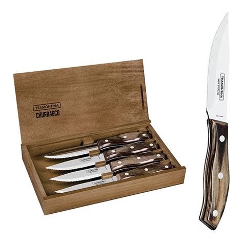 Tramontina 4 Piece BBQ knife set with Wooden Case | Shop Today. Get it Tomorrow! | takealot.com