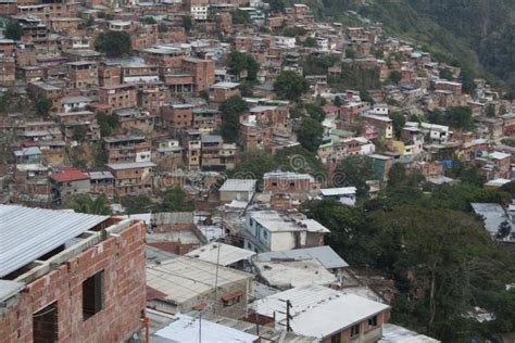 Panorama of Petare Slum in Caracas, Capital City of Venezuela. Stock ...