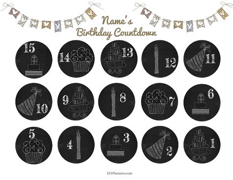 Free Printable Birthday Countdown | Customize Online