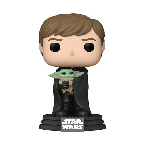 Funko POP! Star Wars The Mandalorian Luke Skywalker with Grogu Vinyl Bobblehead