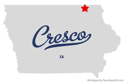 Map of Cresco, Howard County, IA, Iowa