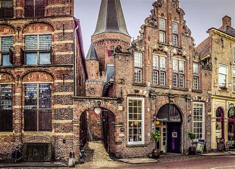 zutphen, netherlands, historic buildings, ramparts, old town ...