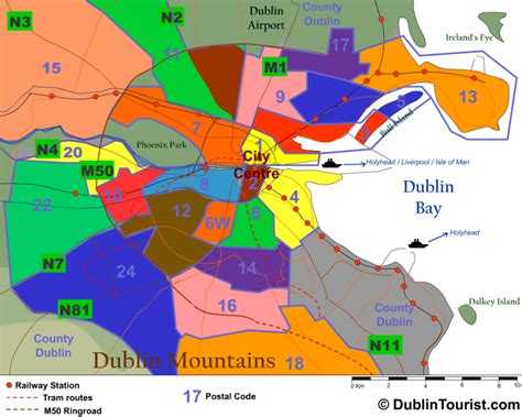 Map Of Dublin Postcodes - Map Of Continents And Oceans