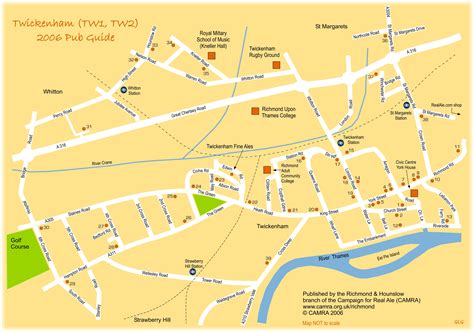 Twickenham Pub Guide Map - Twickenham United Kingdom • mappery