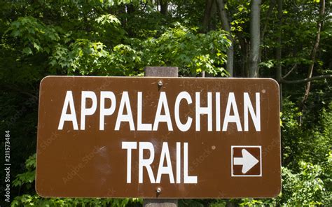 Appalachian Trail Sign Arrow Pointing Right Stock Photo | Adobe Stock