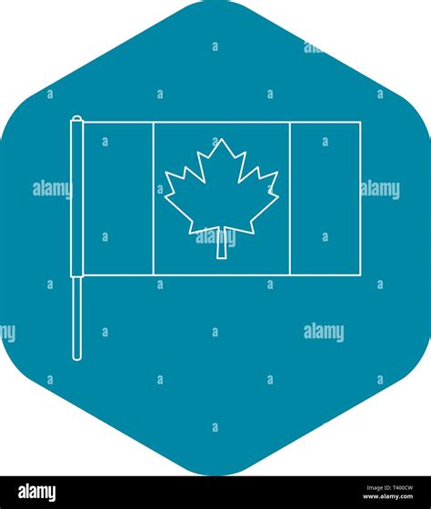 Canada flag icon, outline style Stock Vector Image & Art - Alamy