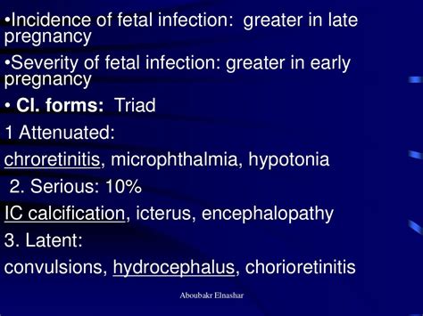 Toxoplasmosis in pregnancy