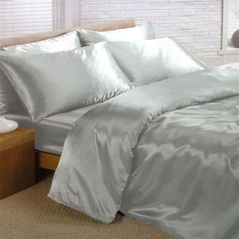 SATIN BEDDING SETS 4 / 6 PIECE - DUVET COVER + FITTED SHEET + PILLOWCASES | eBay