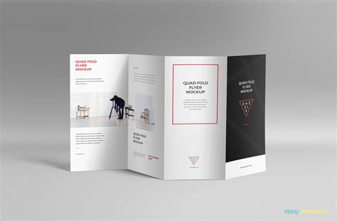 Free 4 Fold Brochure Mockup | ZippyPixels