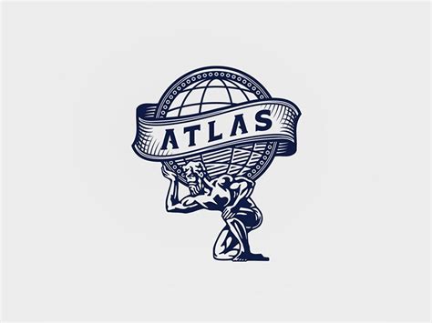 Atlas Logo | Logo design collection, Atlas tattoo, Logo design