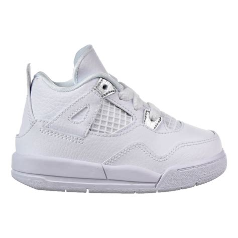 Jordan 4 Retro Infants/Toddlers Shoes White/Metallic Silver 308500-100 ...