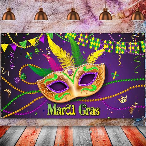 Buy Mardi Gras Decorations Mardi Gras Party Photo Backdrop Banner Decor ...