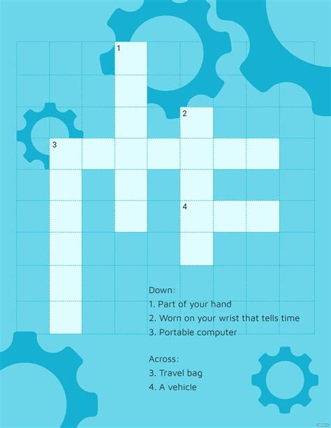 Small Crossword in Illustrator, Photoshop, Word, Pages - Download ...