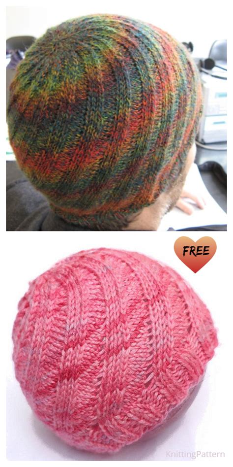 Knit Swirl Beanie Hat Free Knitting Patterns